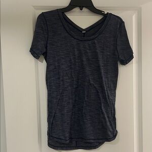lululemon athletica Heathered Navy Short Sleeve Tee
